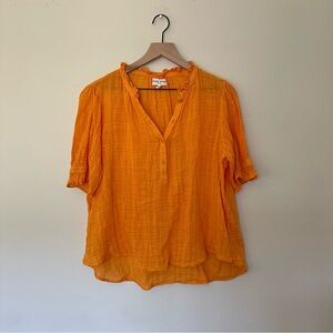 APIECE APART Ruffle Cottage core Button Women Size Medium Los Altos Top